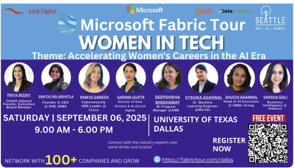 Microsoft Fabric Tour Women in Tech speaker lineup