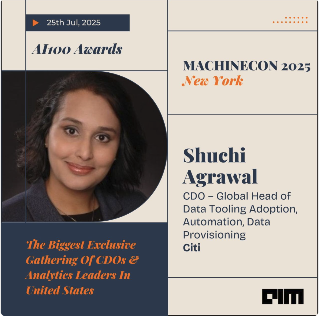 AI100 Awards at MachineCon 2025 New York